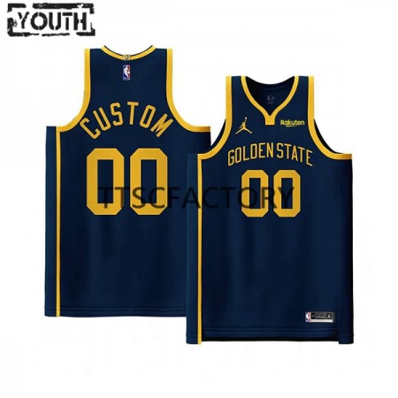 Maillot Basket Golden State Warriors Personnalisé Jordan 2022-23 Statement Edition Navy Swingman - Enfant